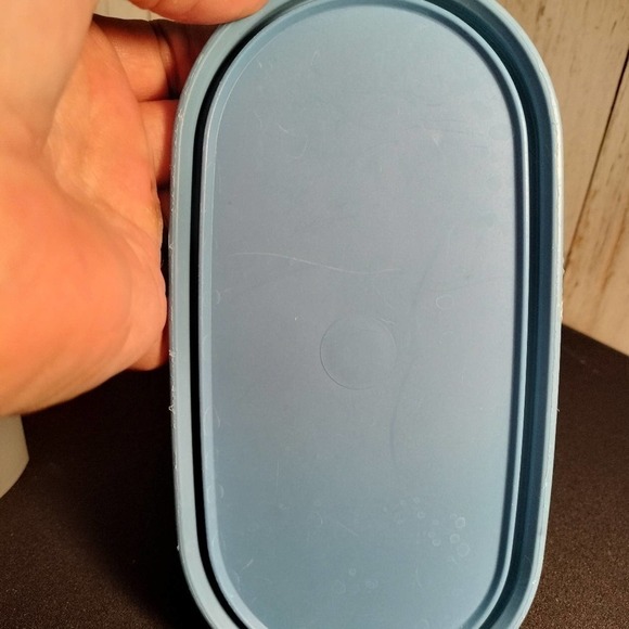 Tupperware Modular Mate Oval 3  #1613 w/  Lt. blue seal #1616 vintage  (E4) - Picture 11 of 11